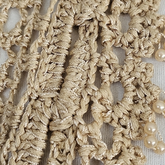 CROCHETED Bohemian Beaded Vest Size S - Picture 6 of 13